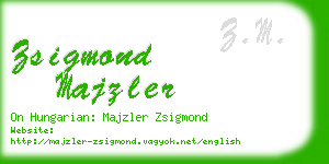 zsigmond majzler business card